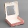 Box a gift team with a window, packaging, "with love", 13 x 13 x 3 cm