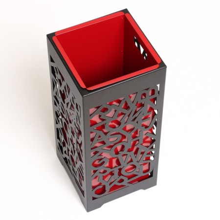 Sadovo-park urn "School" 44 l, 30 x 30 x 70 cm, case 2 mm, tank 0.5 mm-1
