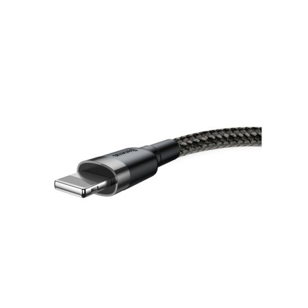 Baseus cable, Lightning - USB, 2.4 A, PVC braid, 1 m, black -gray-2