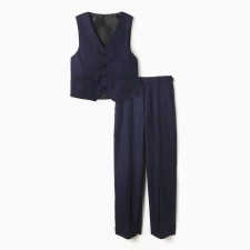 Costume (vest/ pants) for boys, dark blue color, height 164cm
