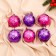 Set of balls plastic D-6 cm, 6 pcs "Snow Eide Frame" Lilac violet