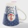 Porcelain share mug "Sailor", 310 ml, blue and white color