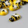 Decor for creativity wood "yellow bee" set of 30 pcs 0.9x1.3 cm