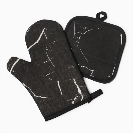 Kitchen set 2 objects of the share color is black, a brush 17*17 cm, mittens 26*16 cm, 100% p/e-1