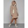 Coat insulated winter female, size 48, color light brown