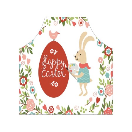 Apron kitchen with a photo print "Easter bunny-artist", adjustable, size OS-2