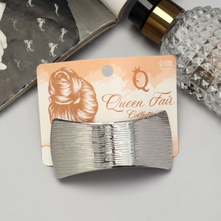 Liberty hair clip "Liberty" Geometry Strictness, 8 cm, silver-2