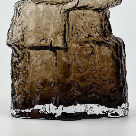 Mountain Brown Flowers Vase of brown glass 30 × 13 × 13 cm-3