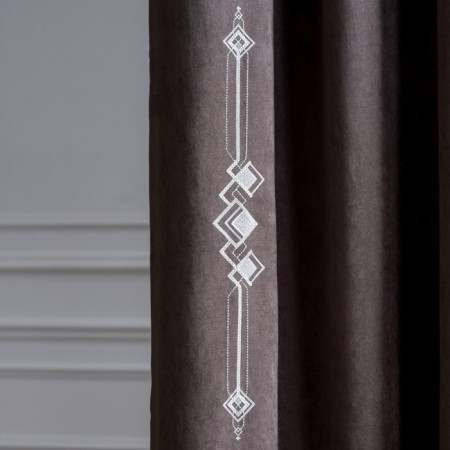 Set of curtains "Bridget", size 2x200x270 cm, color gray color-4