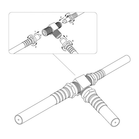 Antenna adapter, (3-nesting f), tee, (1pc) rexant-4