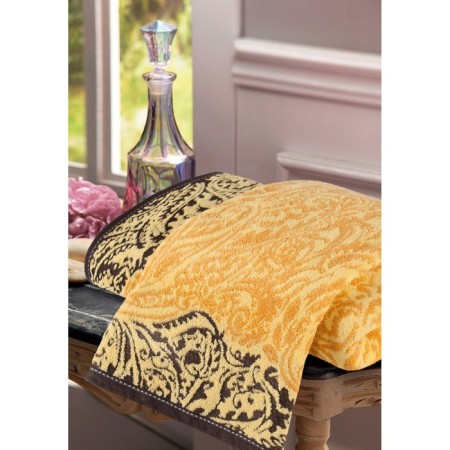 Trick Tensor Guten Morgen Oriental Gold, size 70x130 cm, yellow color