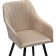Slame Slam Metal Carcass stool, metal/velor, black/beige 53x64x83 cm