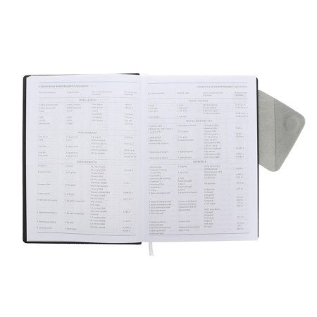 Leduced Diary, 205x150 mm 168 sheets, leatherette, block 70 g/m2, lies, magnetic refuge, gray-9