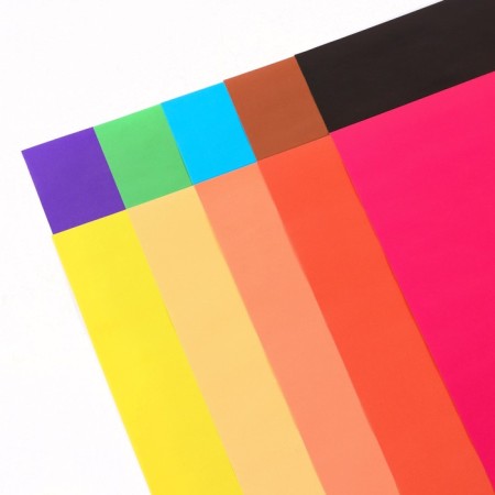 Color paper, A4, 10 sheets, 10 colors, coated, one -sided, in the folder, 80 g/m², cars-4