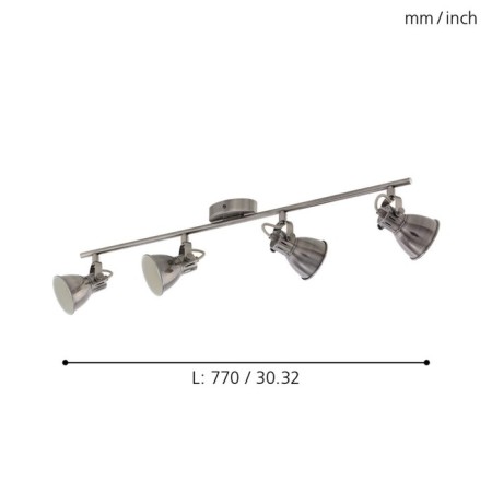 SERAS 4x3.3W lamp GU10 Nickel, cream-1