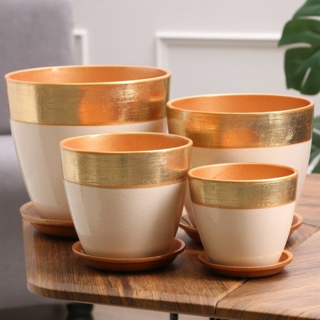 Set of pots "Patal Bud Valencia" beige, 4 items, 1 l, 2 l, 3.8 l, 4 liters-3