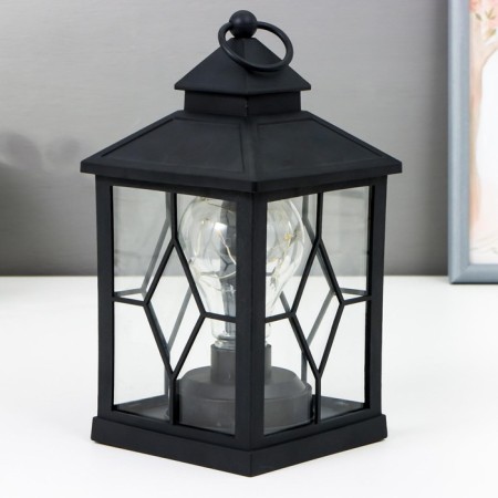 Nightlight "Lanter 1" LED from batteries 3HAAA Black 10.5x10.5x20 cm Risalux-3