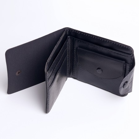 Male purse on a magnet, black color-4