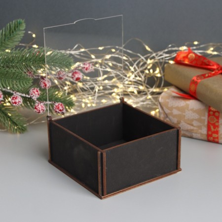 New Year's box "Snake, snowflakes" 6x12x12 cm-3