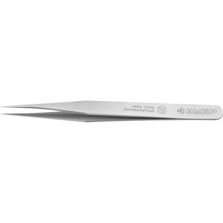 Antimagnetic bison tweezers, professional, straight, precision, 120 mm