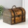 Casket chest "Orange patterns" 20x15x15.5 cm