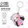 Key keychain wooden anime "in pink"