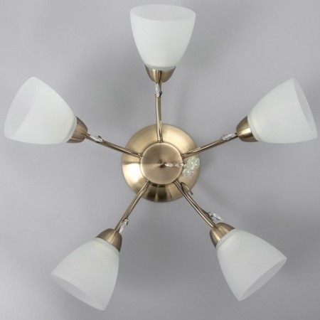 Olivia chandelier 5x40W E27 bronze 52x50x20 cm-9