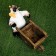 Garden figure "Cow with a cart" 34cm