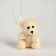 Soft toy "Bear" on the suspension, white color