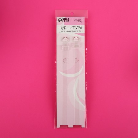 Straps silicone, fittings fittings, 1 cm, 37 cm, pair, color transparent-5