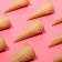 Wafer horns even edge are colorless, 27 pcs.