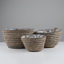 A set of baskets of 3 pcs, D28XH18, 25XH16, D20XH13 cm, Rogoz