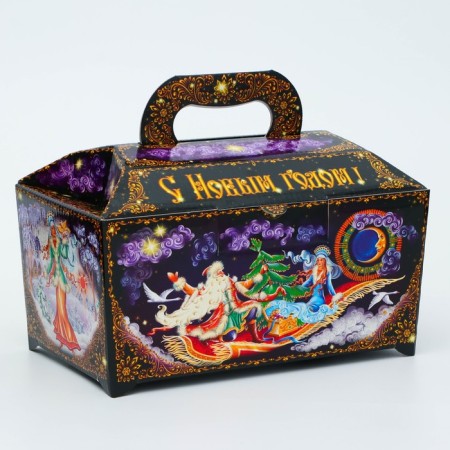 New Year. Gift box New Year's chest updated "winter fun" 25 x 15 x 15.5 cm.-2