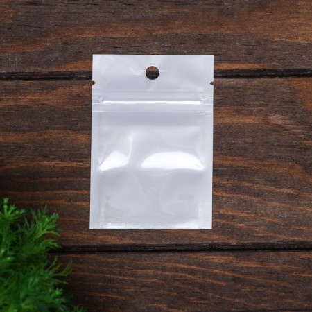 Zip-Lock PP, white, with a continuous window, flat, euro-slopes 7 x 10 cm-1