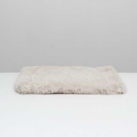 Fur mattress, long pile, 45 x 30 x 2 cm, beige-1