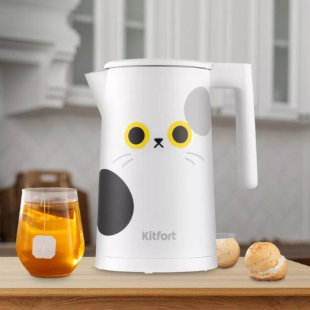 Electric KitFort KT-6185 kettle, 1.7 l, 2200 watts, white-4