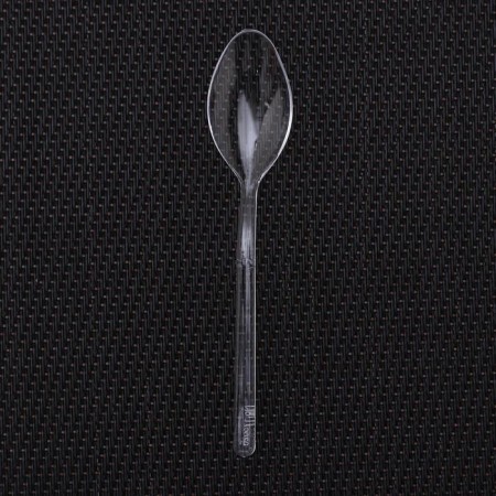 A disposable plastic spoon for buffet, 10 cm, transparent color, 50 pcs/un-2
