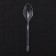 A disposable plastic spoon for buffet, 10 cm, transparent color, 50 pcs/un