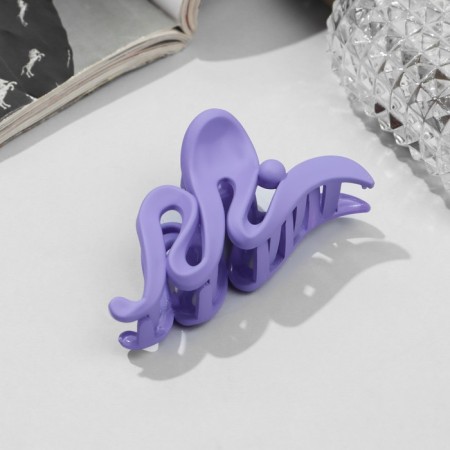 Hair crab "Matte" wave tilt, 7.5 cm, mix