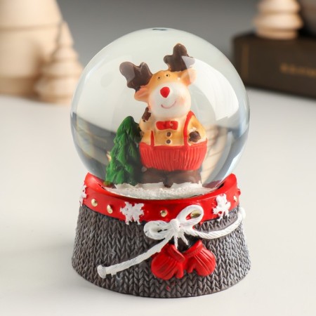 Souvenir Polystone Water Ball "Losik in the Red Assumes" 6.8x6.8x8.8 cm-1