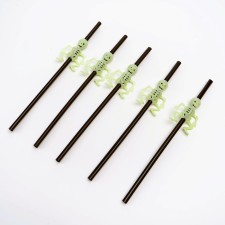 The pipe for the Skeleton cocktail, a set of 5 pcs., Glows in the dark