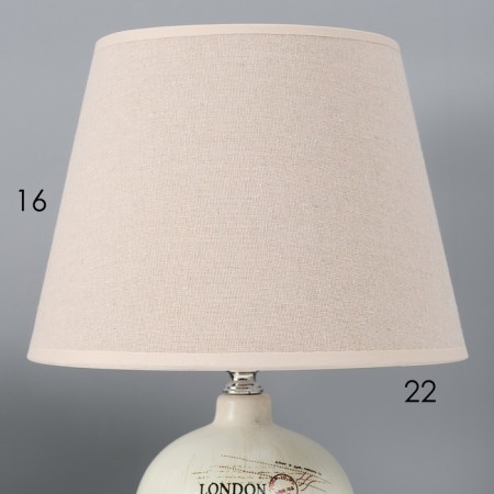 Table lamp with lampshade Risalux "Azzuro", E14, 40 W, brown, 23 × 23 × 45 cm-5