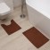 Set of bathroom rugs Ethel Bukley Color Coffee 2 pcs, 38x58 cm, 48x38 cm
