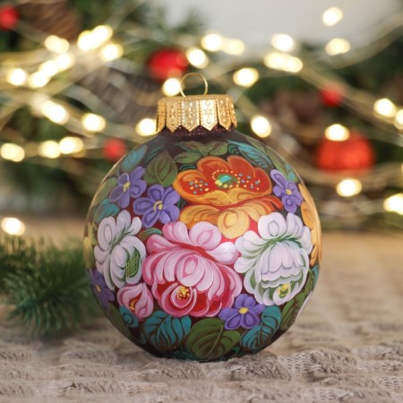 A set of 2 Christmas balls 100 mm "Inspiration"-3