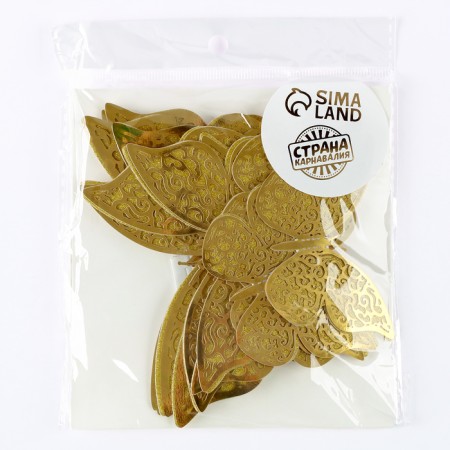 Set for decorating "butterflies" with patterns, set 12 pcs, color gold-4