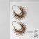 Earrings Metal "East" Sun, color black gold