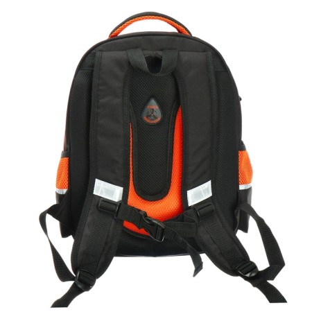 School backpack, 40 x 33 x 19 cm, ergonomic back, Stavia "Football", Blackr-4