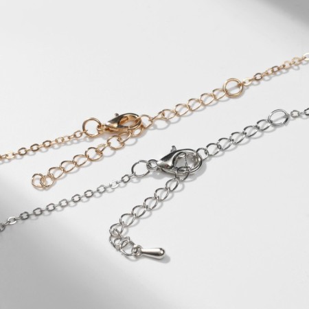 Kuulons "Uzolnutor", halves of hearts, the color of silver-gold, 45 cm-3