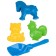 Sand set No. 92: bucket No. 8 “Fox”, shoulder blade 22 cm, molds 3 pcs.