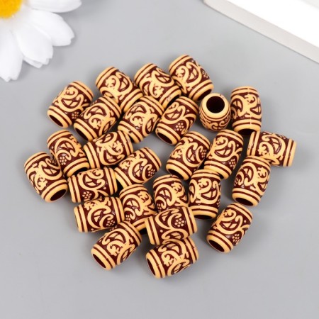 Beads for creativity plastic "Ethno. Signs" set of 20 g 1x1x1.5 cm-2